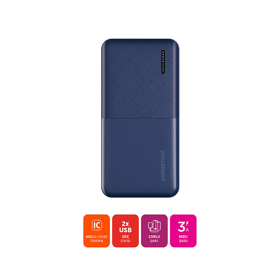 Polosmart PBS151 20.000 MAh Powerbank Navy - 2