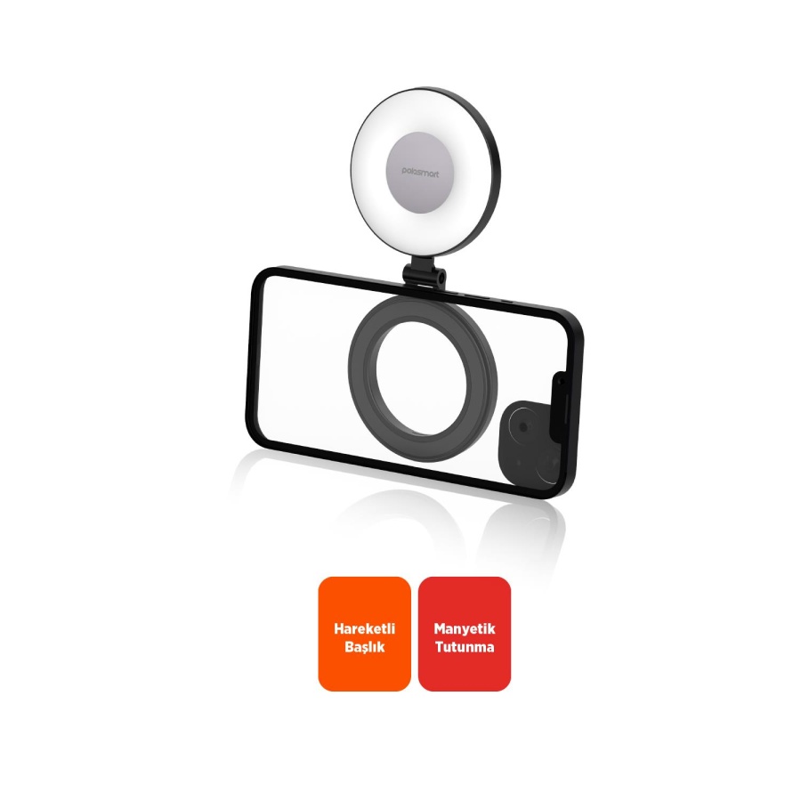Polosmart PBS158 Şarjlı Dokunmatik Magsafe Selfie Işığı - 2