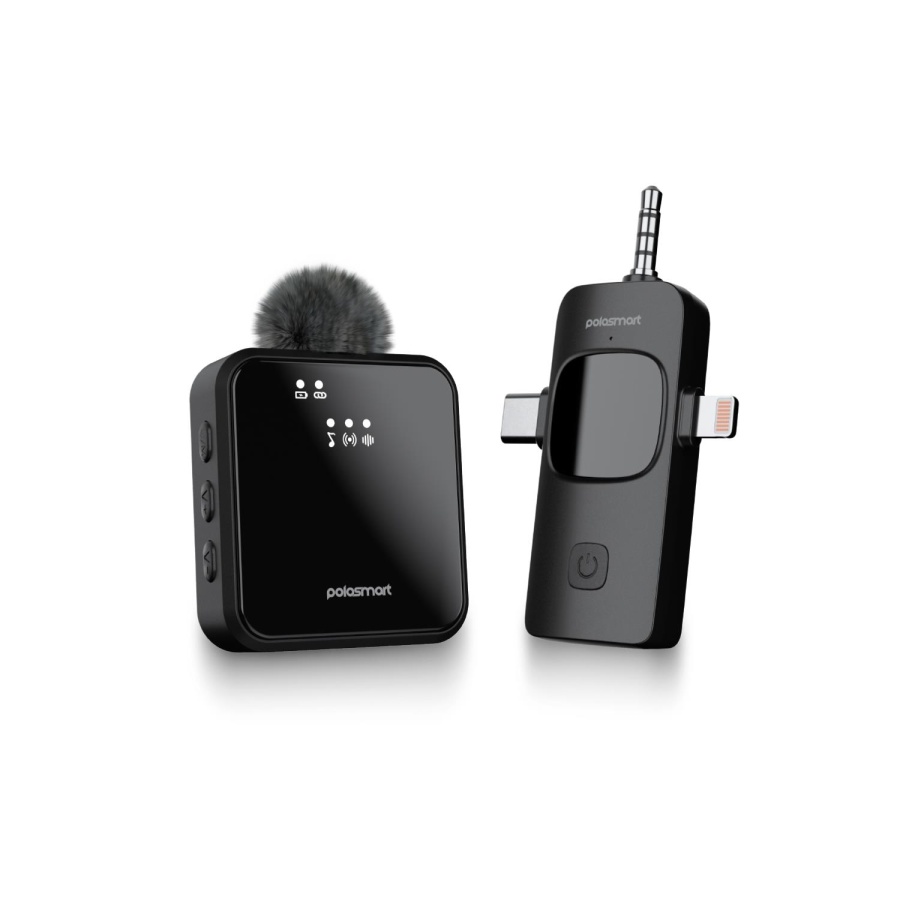 Polosmart PBS159 Kablosuz Yaka Mikrofonu Siyah - 1