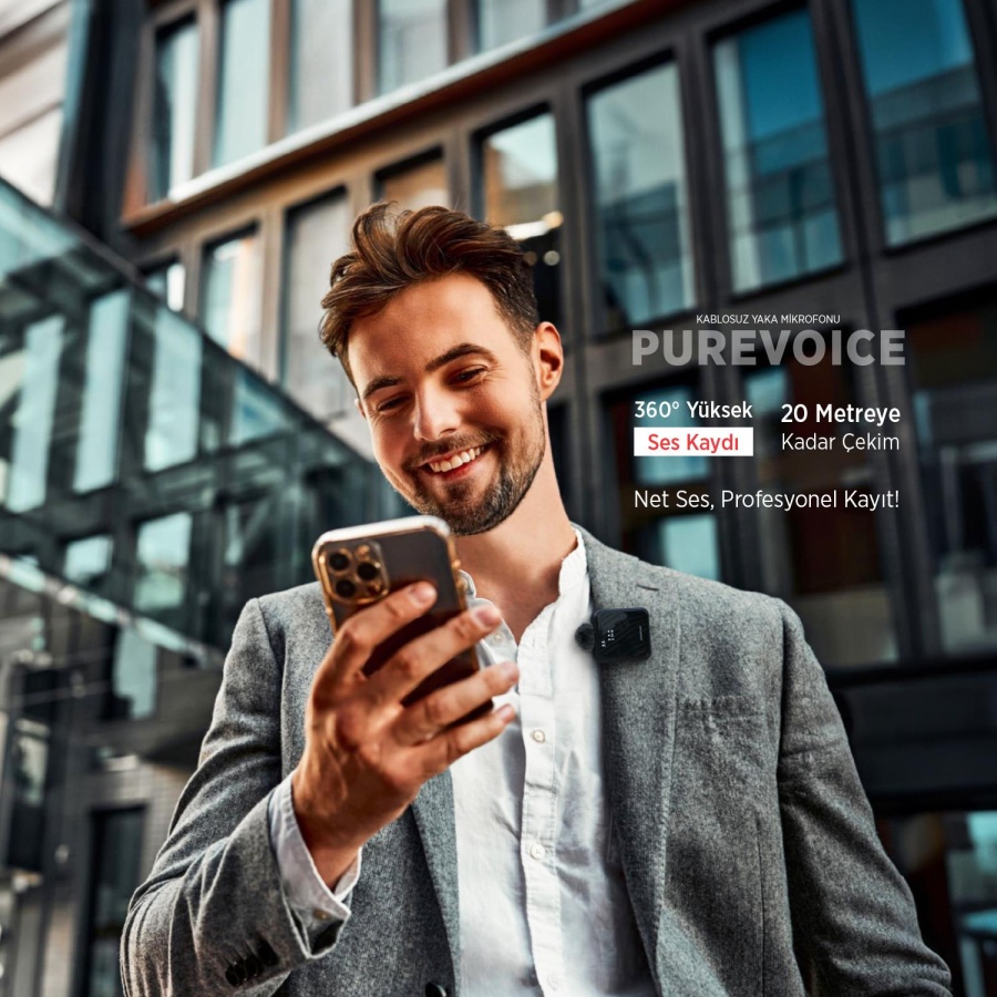 Polosmart PBS159 Kablosuz Yaka Mikrofonu Siyah - 3