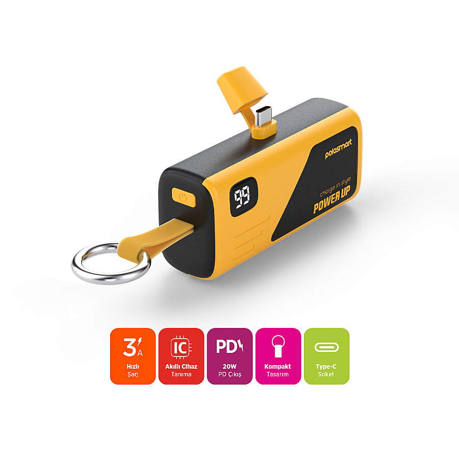 Polosmart PBS162 5.000 mAh Type-C Girişli Powerbank - 3
