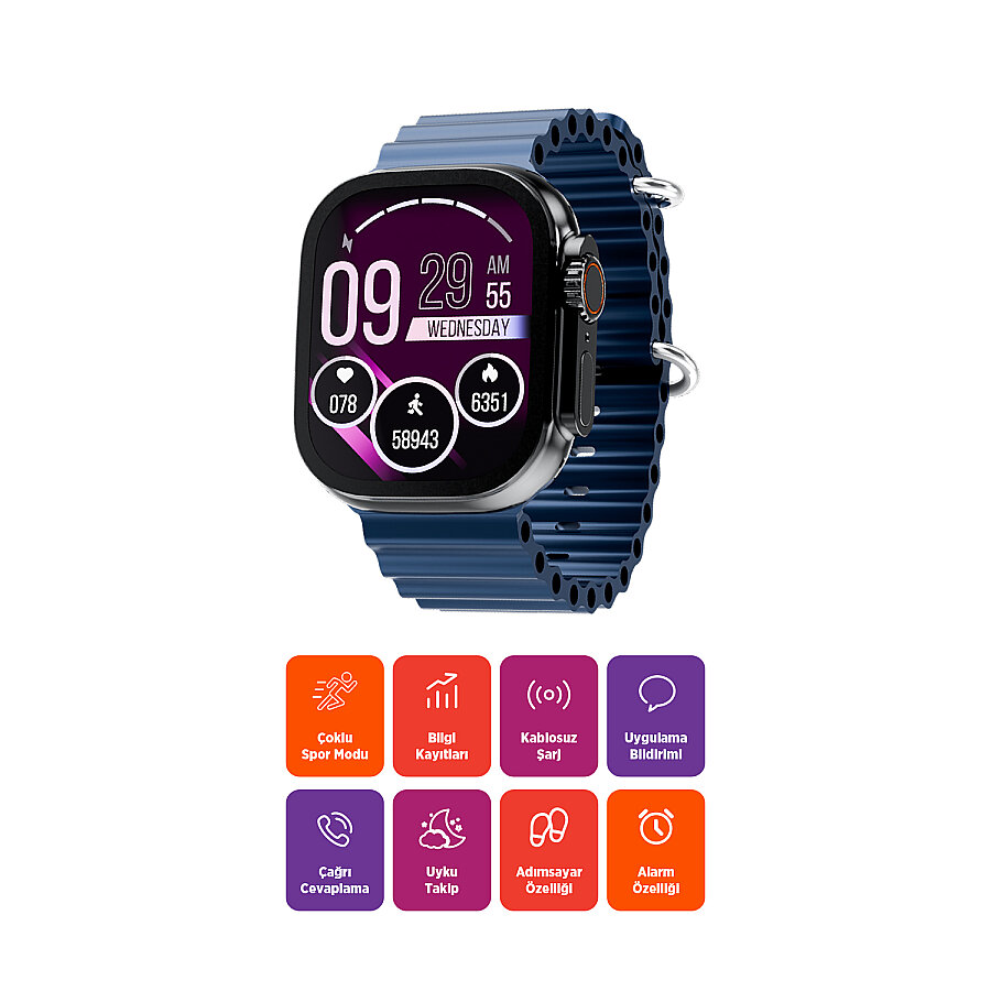 Polosmart PBS164 Akıllı Saat Navy - 2