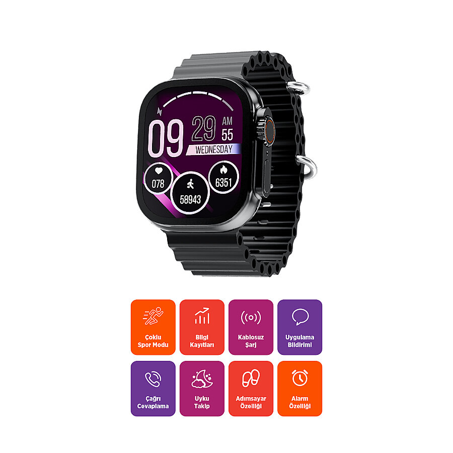 Polosmart PBS164 Akıllı Saat Siyah - 2