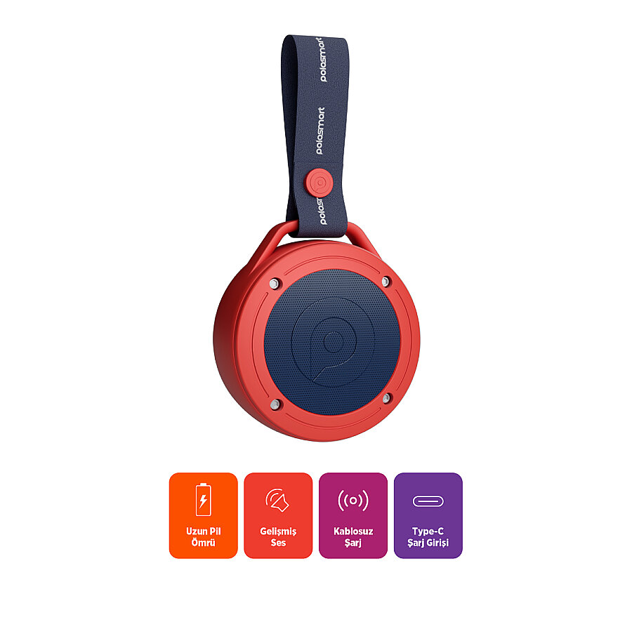 Polosmart PBS168 Kablosuz Speaker Kırmızı - 2