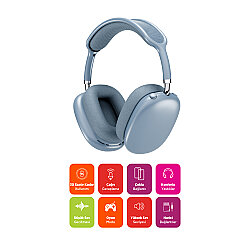 Polosmart PBS173 Kablosuz Kulak Üstü Kulaklık Mavi - 3