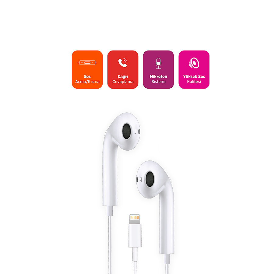 Polosmart PBS226 Lightning Girişli Kablolu Kulak içi Kulaklık - 2