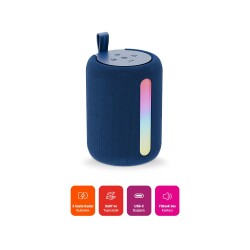 Polosmart PBS228 Işıklı Taşınabilir Kablosuz Bluetooth Speaker Hoparlör 1200 mAh Navy - 3