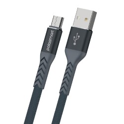 Polosmart PBS407 Micro USB Şarj ve Data Kablosu 2.4 Amper 1.2 Metre Gri - Polosmart