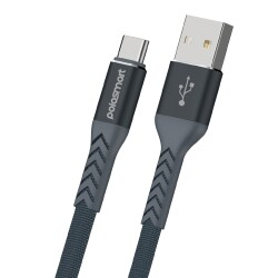 Polosmart PBS409 Type-C Şarj ve Data Kablosu. 2.4 Amper 1.2 Metre Gri - Polosmart