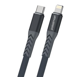 Polosmart PBS410 20W Type-C to Lightning Ultra Dayanıklı Hızlı Şarj ve Data Kablosu Gri - Polosmart