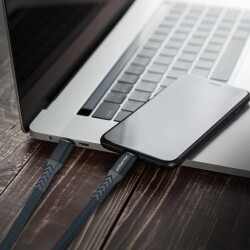 Polosmart PBS411 65W Type-C to Type-C Hızlı Şarj ve Data Kablosu Notebook ve Macbook Uyumlu 1.2M Gri - 2