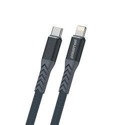 Polosmart PBS415 Type-C to Lightning Şarj ve Data Kablosu 1.2 Metre Gri - 1