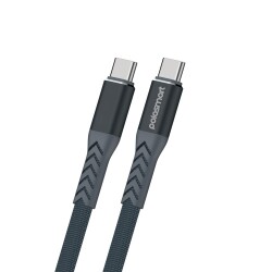 Polosmart PBS416 Type-C to Type-C 65W Şarj ve Data Kablosu 1.2 Metre Gri - Polosmart