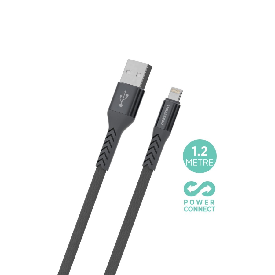 Polosmart PBS418 Lightning Şarj ve Data Kablosu Antrasit - 1