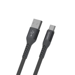 Polosmart PBS419 Type-C Şarj Kablosu 1.2M 2.4A Hızlı Şarj & Veri Aktarım Ultra Dayanıklı Gri - Polosmart