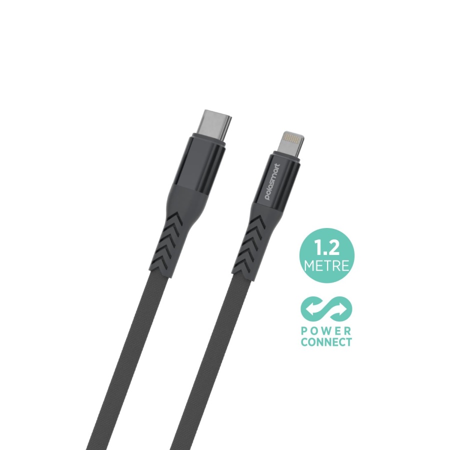 Polosmart PBS420 Type-C to Lightning 20W Hızlı Şarj ve Data Kablosu Antrasit - 1