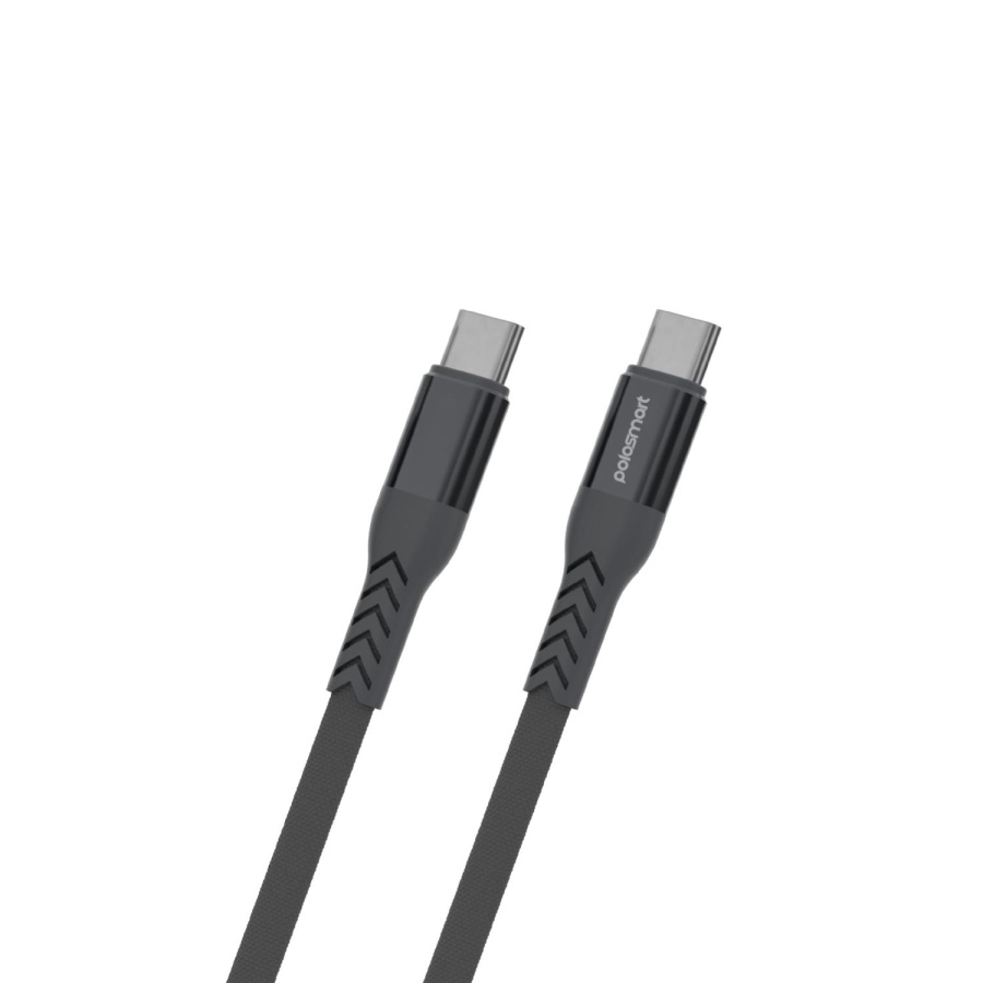 Polosmart PBS421 Hızlı 65W Type-C to Type-C Şarj ve Data Kablosu 1.2 Metre Gri - 1