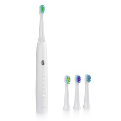 Polosmart PBS520 5 Mod Şarjlı Diş Fırçası IPX7 Su Geçirmez 4 Yedek Başlık Type-C Girişli Beyaz - Polosmart