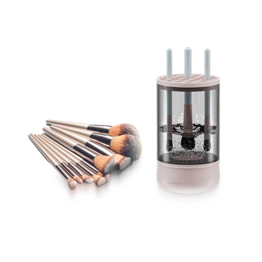 Polosmart PBS703 Kablolu Makyaj Fırçası Temizleme Cihazı 200ml Pembe - 1