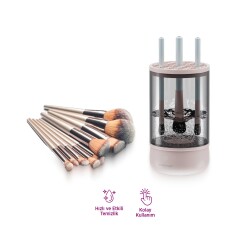 Polosmart PBS703 Kablolu Makyaj Fırçası Temizleme Cihazı 200ml Pembe - 3