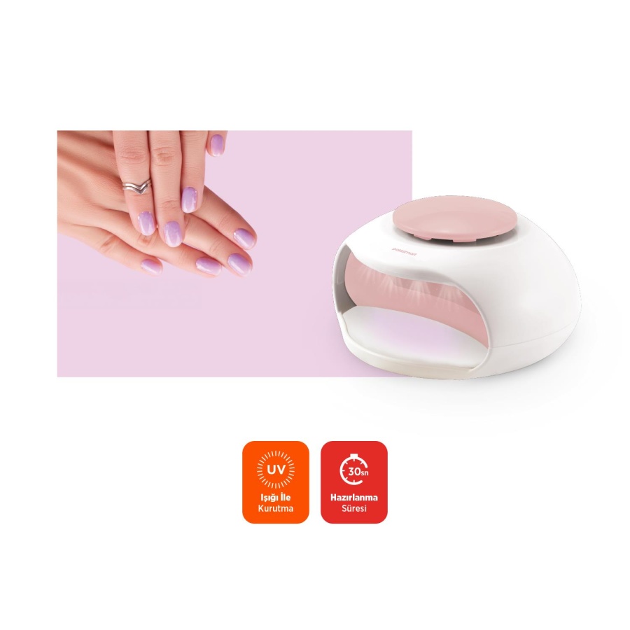 Polosmart PBS800 UV Işıklı Hızlı Oje Kurutucu Pembe - 2
