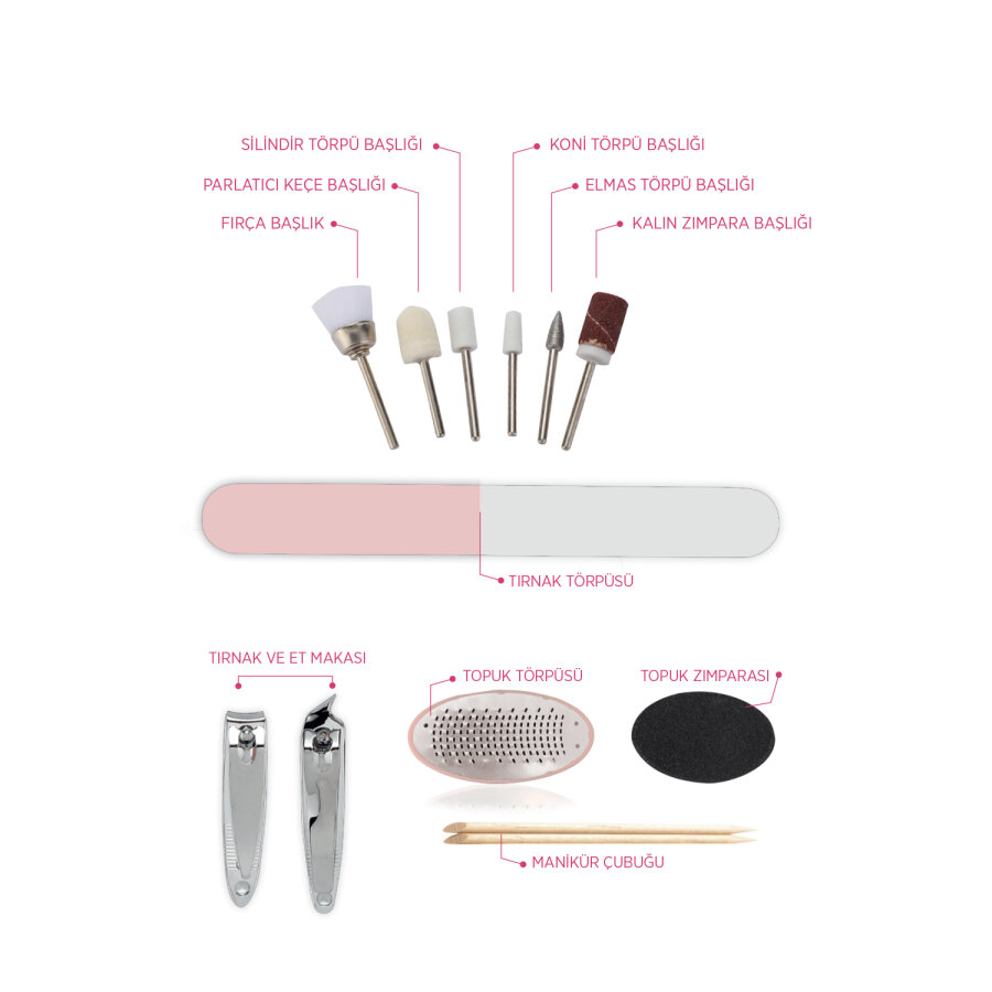 Polosmart PBS802 Manikür Pedikür Seti + Nasır Sökücü - 5