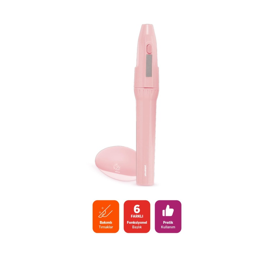 Polosmart PBS802 Pilli Manikür Pedikür Seti Pembe - 6