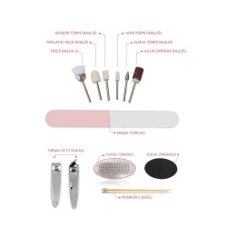 Polosmart PBS802 Pilli Manikür Pedikür Seti Pembe - 5