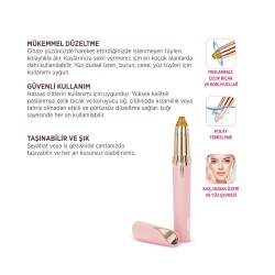 Polosmart PBS804 Pilli Led Aydınlatmalı Kaş Düzeltme Cihazı Pembe - 3
