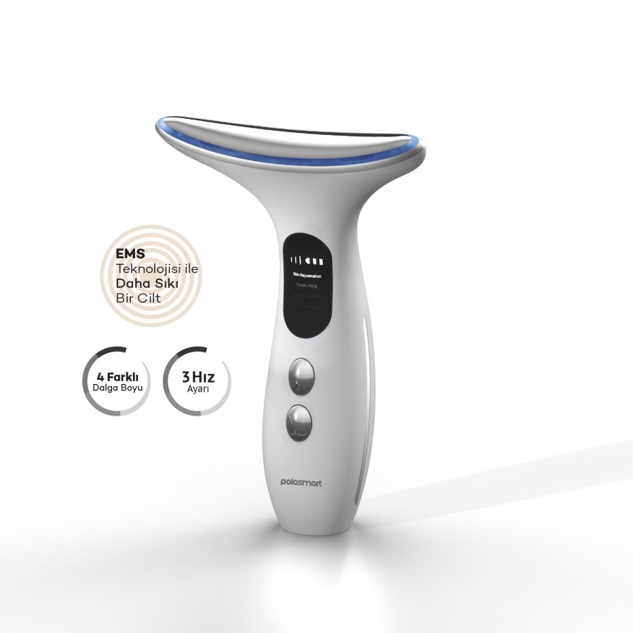 Polosmart PBS816 Şarjlı Dijital Ekranlı 3 Kademeli Yüz & Boyun Bakım Cihazı Beyaz - 2