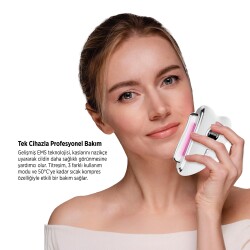 Polosmart PBS822 Şarjlı Dijital Ekranlı 3 Modlu Yüz & Boyun Masaj Cihazı Beyaz - 3