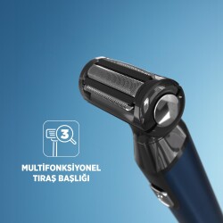 Polosmart PBS902 Pilli 2 Başlıklı Vücut Bakım Seti Navy - 3