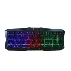 Polosmart PGM29 RGB LED Aydınlatmalı Kablolu Oyuncu Klavyesi 104 Tuşlu Ergonomik Multimedya Siyah - Polosmart