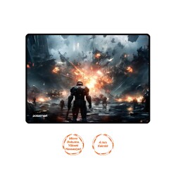 Polosmart PGM31 35x25 cm Oyuncu Mouse Pad 4 mm Kalın Mikro Dokuma Kaydırmaz Kauçuk Taban - 2