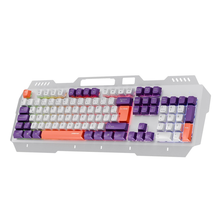 Polosmart PGM36 Kablolu RGB Aydınlatmalı Gaming Oyuncu Klavye Beyaz - 2