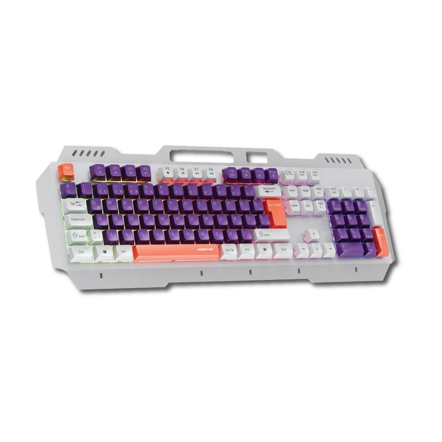 Polosmart PGM36 Kablolu RGB Aydınlatmalı Gaming Oyuncu Klavye Mor - 3