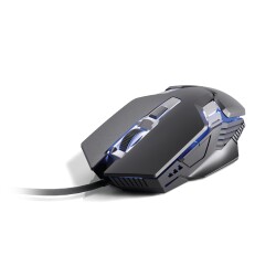 Polosmart PGM37 Kablolu RGB Led Aydınlatmalı 6 Tuşlu 3600DPI Gaming Oyuncu Mouse Siyah - Polosmart