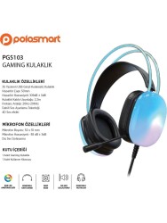 Polosmart PGS103 Kablolu 7.1 RGB Aydınlatmalı Gaming Oyuncu Kulaklık Mavi - 3