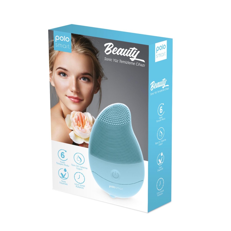 Polosmart PSC08 Sonic Titreşimli Yüz Temizleme Cihazı Mavi - 3