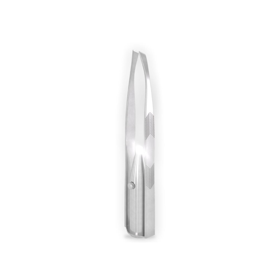 Polosmart PSC100 Paslanmaz Çelik Ergonomik İnce Uçlu Kaş Şekillendirici Led Işıklı Cımbız Gümüş - 1