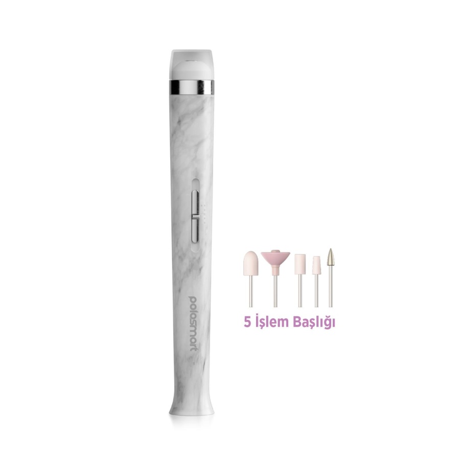 Polosmart PSC101 Şarjlı Led Işıklı 5 Başlıklı 2 Kademeli Manikür Pedikür Seti - 1