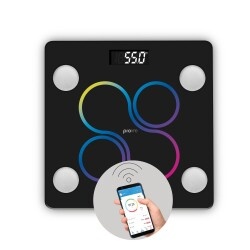 Polosmart PSC12 Prolife Yağ Ölçer Akıllı Bluetooth Tartı Baskül Siyah - 1