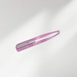 Polosmart PSC40 Paslanmaz Çelik Ergonomik İnce Uçlu Kaş Şekillendirici Led Işıklı Cımbız Pembe - MF Product