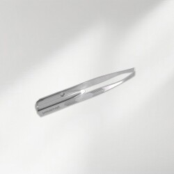 Polosmart PSC40 Paslanmaz Çelik Ergonomik İnce Uçlu Kaş Şekillendirici Led Işıklı Cımbız Silver - Polosmart