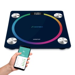 Polosmart PSC45 Pilli Bluetooth Vücut Analizli Yağ Kas Su Ölçer Hassas Akıllı Tartı Baskül Lacivert - 2