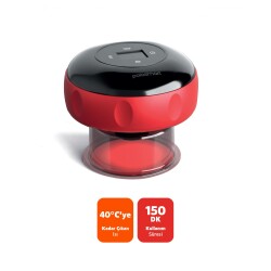 Polosmart PSC70 Şarjlı Isıtmalı Kupa Vakum Aleti 6 Modlu Sıcak Kompresli Vücut Masaj Cihazı Kırmızı - 2