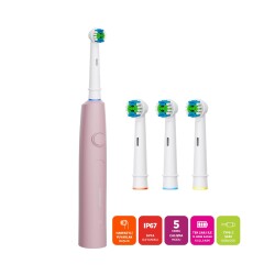 Polosmart PSC83 Şarjlı 5 Modlu IP67 Suya Dayanıklı Diş Fırçası Pembe - 2