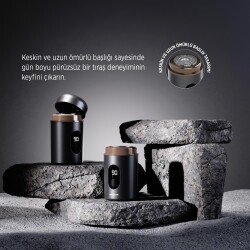 Polosmart PSC87 Dijital Göstergeli Şarjlı Mini Sıfır Tıraş Makinesi Antrasit - 3