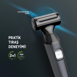 Polosmart PSC89 Pilli IPX6 Su Geçirmez Erkek Vücut Bakım Cihazı - 4