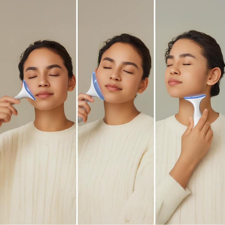 Polosmart PSC95 Şarjlı Dijital Ekranlı Yüz & Boyun Bakım Cihazı Beyaz - 3